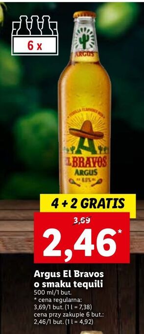 Lidl Piwo o smaku tequili argus el bravos oferta