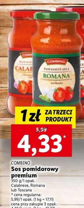 Lidl Sos calabrese combino oferta