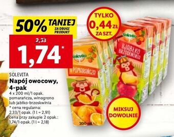 Lidl Napój jabłko-brzoskwinia solevita oferta