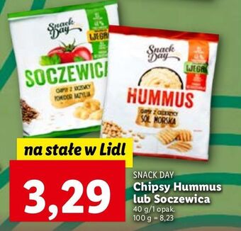 Lidl Chipsy z soczewicy o smaku pomidora i bazylii snack day oferta