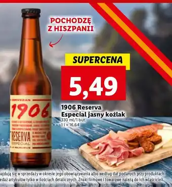 Lidl Piwo 1906 reserva especial oferta