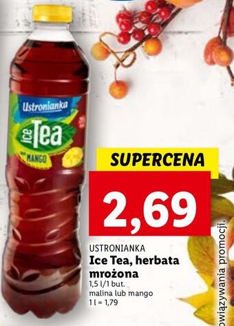 Lidl Napój mango ustronianka ice tea oferta