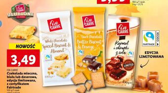 Lidl Czekolada biała z ciastkami korzennymi i migdałami fin carre oferta