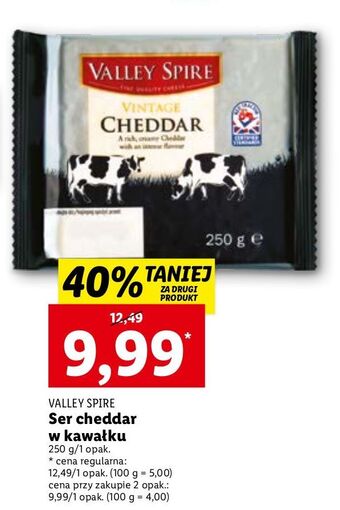 Lidl Ser cheddar vintage valley spire oferta