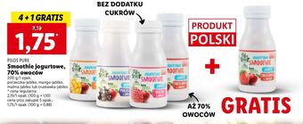 Lidl Jogurtowe smoothie mango jabłko pilos pure oferta