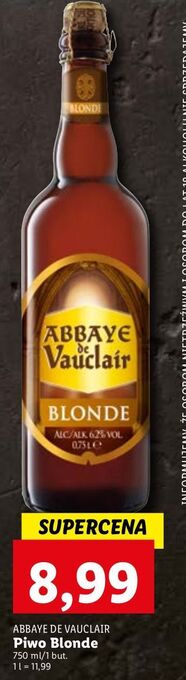 Lidl Piwo abbaye de vauclair biere blonde oferta