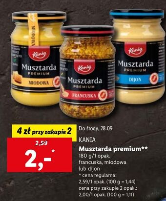 Lidl Musztarda dijon kania oferta