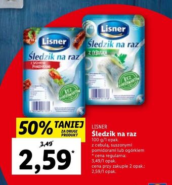 Lidl Śledzik na raz z suszonymi pomidorami ziołami włoskimi lisner na raz oferta