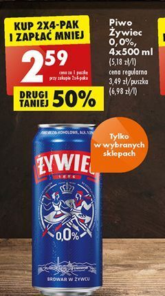 Biedronka Piwo żywiec bezalkoholowe oferta