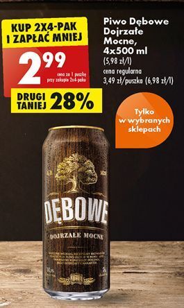Biedronka Piwo dębowe dojrzałe mocne oferta