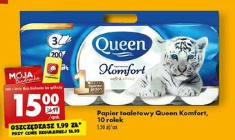 Biedronka Papier toaletowy komfort queen oferta