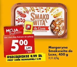 Biedronka Margaryna smakowita de luxe oferta