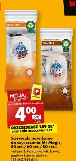 Biedronka Chusteczki do mebli mr magic oferta