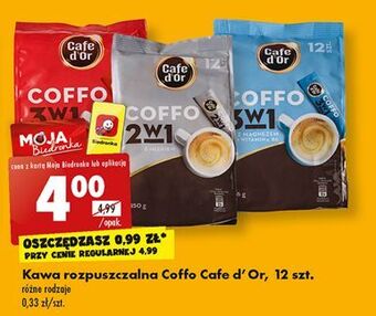 Biedronka Kawa rozpuszczalna 3 w 1 z magnezem cafe d'or coffo oferta