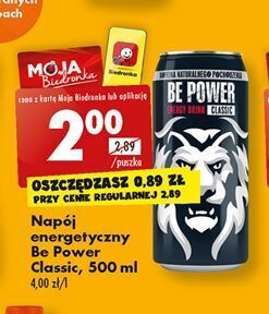 Biedronka Napój energetyczny classic be power oferta