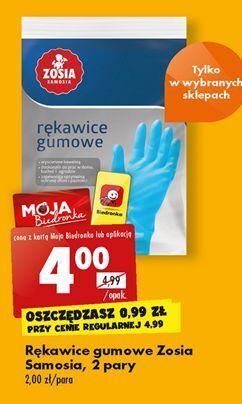 Biedronka Rękawice gumowe m zosia samosia oferta