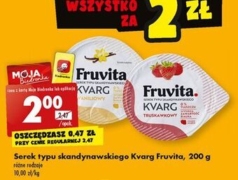 Biedronka Serek waniliowy fruvita kvarg oferta
