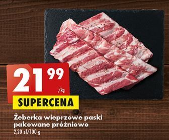 Biedronka Żeberka wieprzowe paski oferta