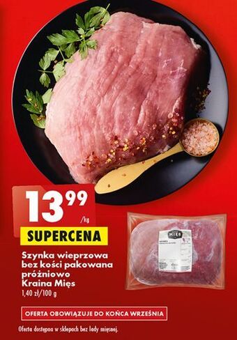 Biedronka Szynka wieprzowa bez kości kraina mięs oferta