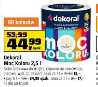 OBI Dekoral Moc Koloru 2,5l oferta