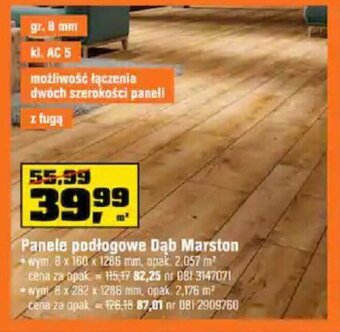 OBI Panele podłogowe Dąb Marston 1m2 oferta