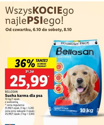 Lidl Karma dla psa wołowina bellosan oferta