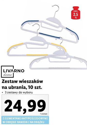 Lidl Wieszaki na ubrania livarno home oferta