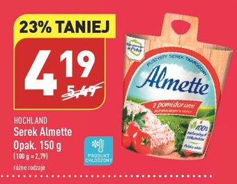 ALDI Serek z pomidorami dojrzewającymi w słońcu hochland almette oferta