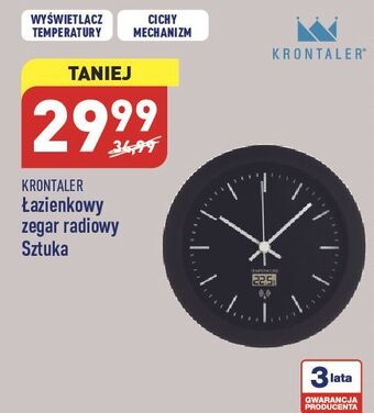 ALDI Zegar łazienkowy sterowany radiowo krontaler oferta