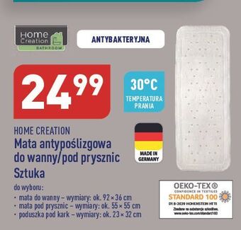 ALDI Mata antypoślizgowa do wanny home creation oferta