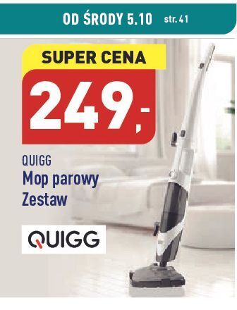 ALDI Mop elektryczny parowy quigg oferta