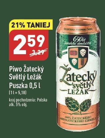ALDI Piwo zatecky svetly lezak oferta