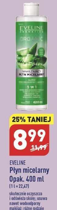 ALDI Płyn micelarny nawilżający z aloesem eveline organic oferta