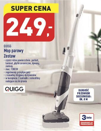 ALDI Mop elektryczny parowy quigg oferta