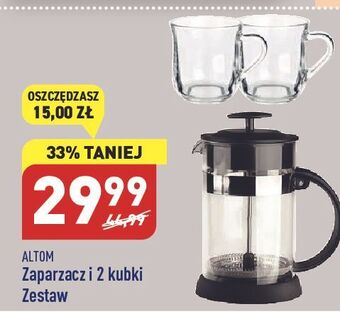 ALDI Zestaw: zaparzacz i 2 kubki altom oferta