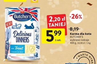 Intermarche Karma dla kota z pstrągiem butcher's delicious dinners oferta