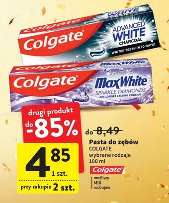 Intermarche Pasta do zębów sparkle diamonds colgate max white oferta