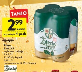 Intermarche Piwo zatecky svetly lezak oferta