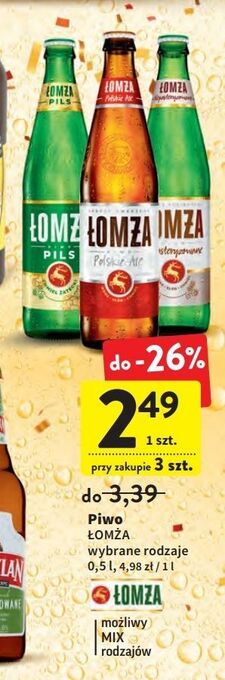 Intermarche Piwo łomża pils oferta