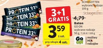 Intermarche Baton proteinowy czekoladowy 33% sante go on! protein oferta
