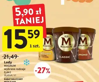 Intermarche Lody almond algida magnum oferta