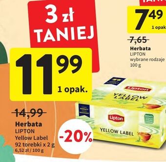 Intermarche Herbata lipton yellow label tea oferta