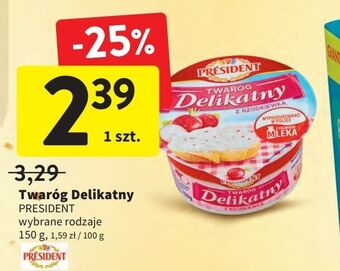 Intermarche Twaróg delikatny z rzodkiewką president oferta