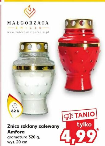 Kaufland Znicz szklany zalewany Amfora oferta