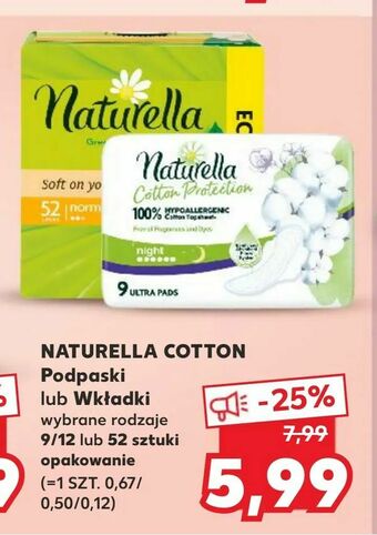 Kaufland NATURELLA COTTON Podpaski lub Wkładki oferta