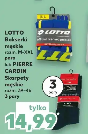 Kaufland LOTTO Bokserki męskie lub PIERRE CARDIN Skarpety męskie oferta