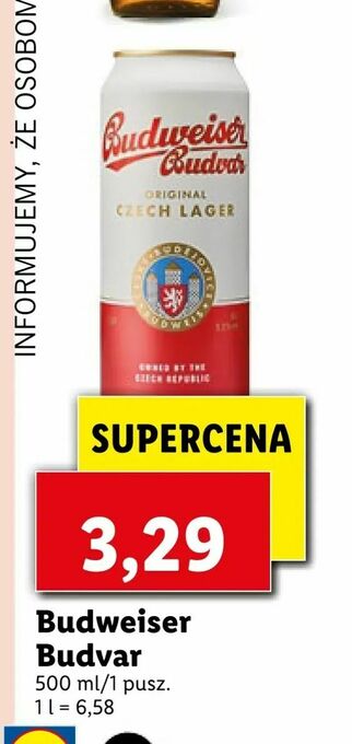 Lidl Budweiser Budvar oferta