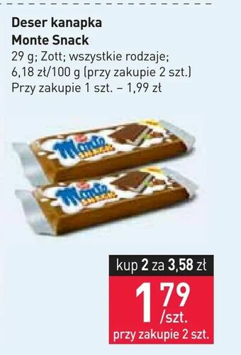 Stokrotka Deser kanapka Monte Snack oferta