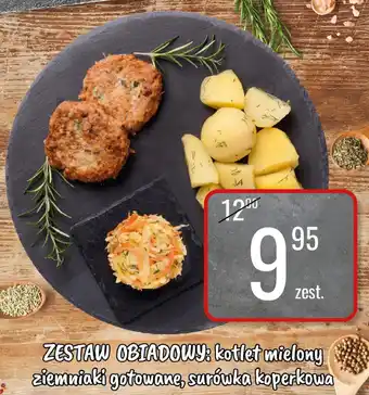 bi1 Zestaw obiadowy kotlet mielony ziemniaki gotowane, surówka koperkowa oferta