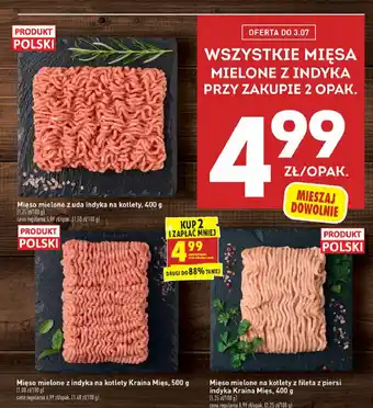 Biedronka Mięso mielone z piersi indyka 1 SZT 400 G oferta